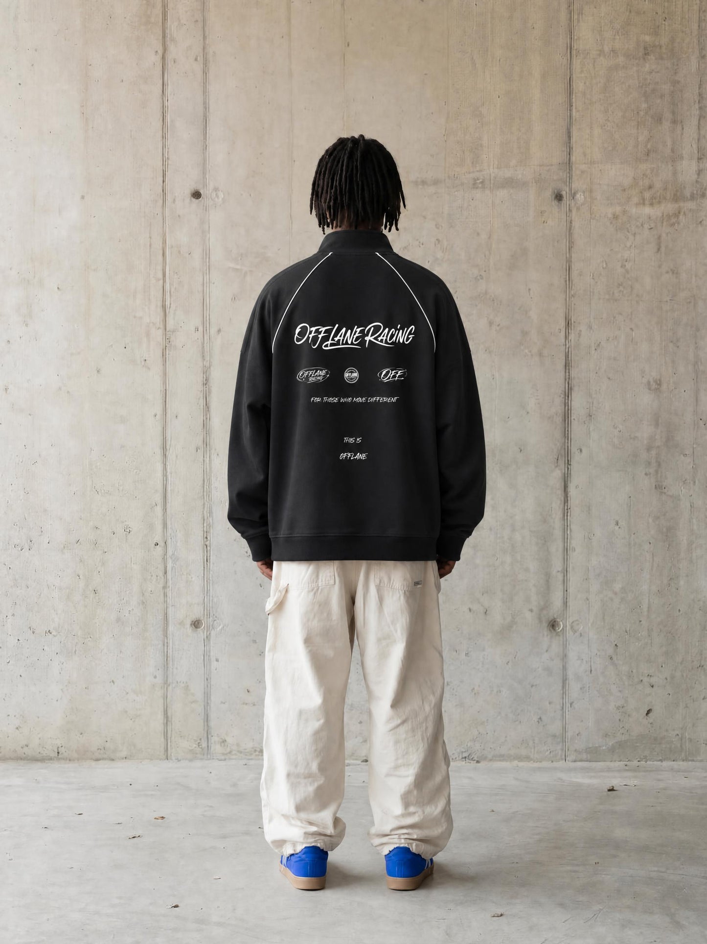 Reflection Striped Raglan Sleeve Jacket