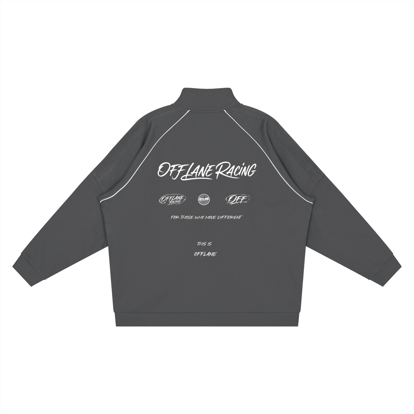 Reflection Striped Raglan Sleeve  Jacket