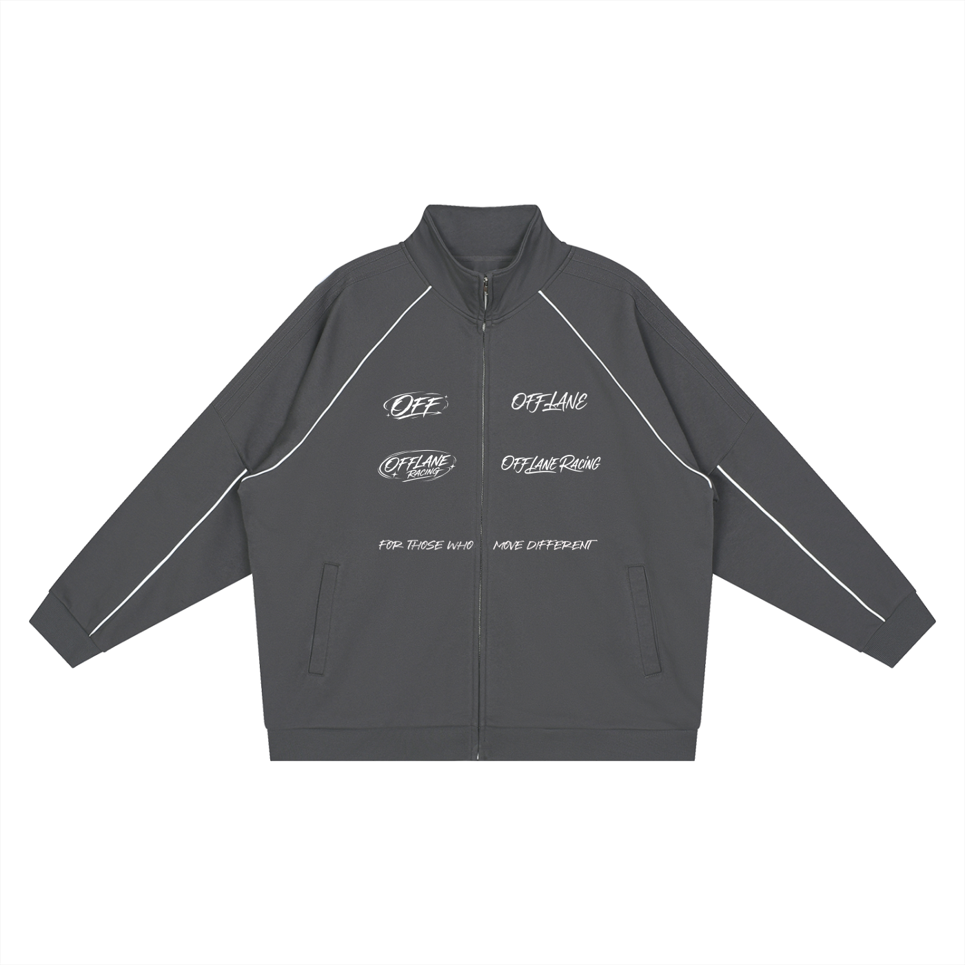 Reflection Striped Raglan Sleeve  Jacket