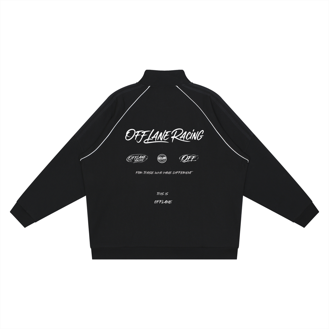 Reflection Striped Raglan Sleeve  Jacket