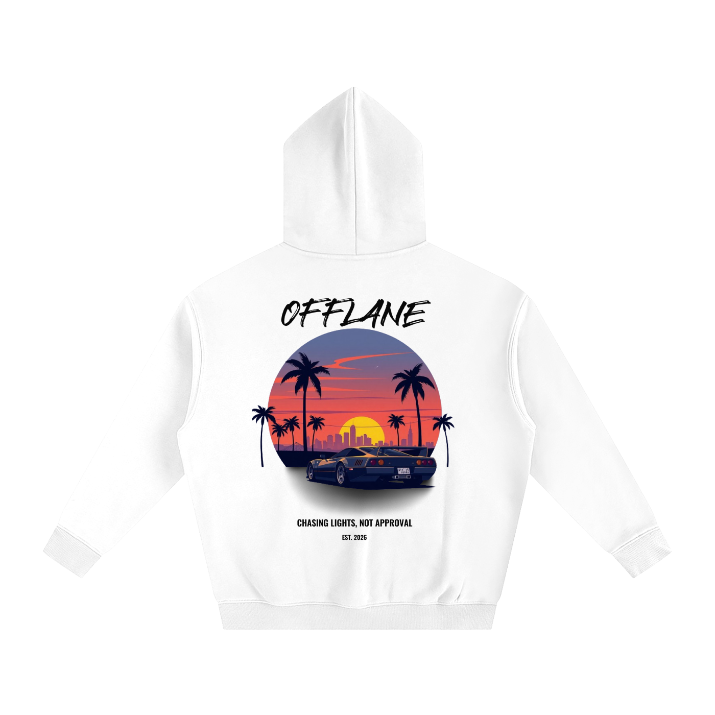 OFFLANE-SUNSET CAR HOODIE