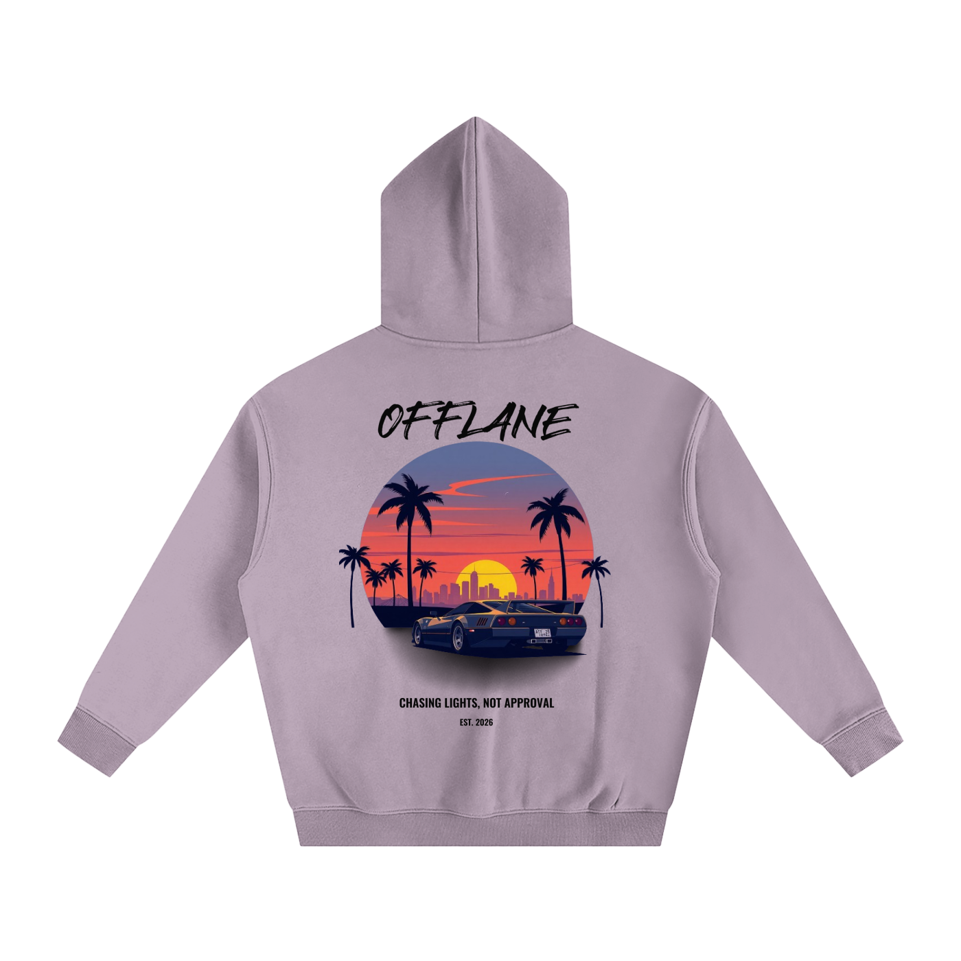 OFFLANE-SUNSET CAR HOODIE