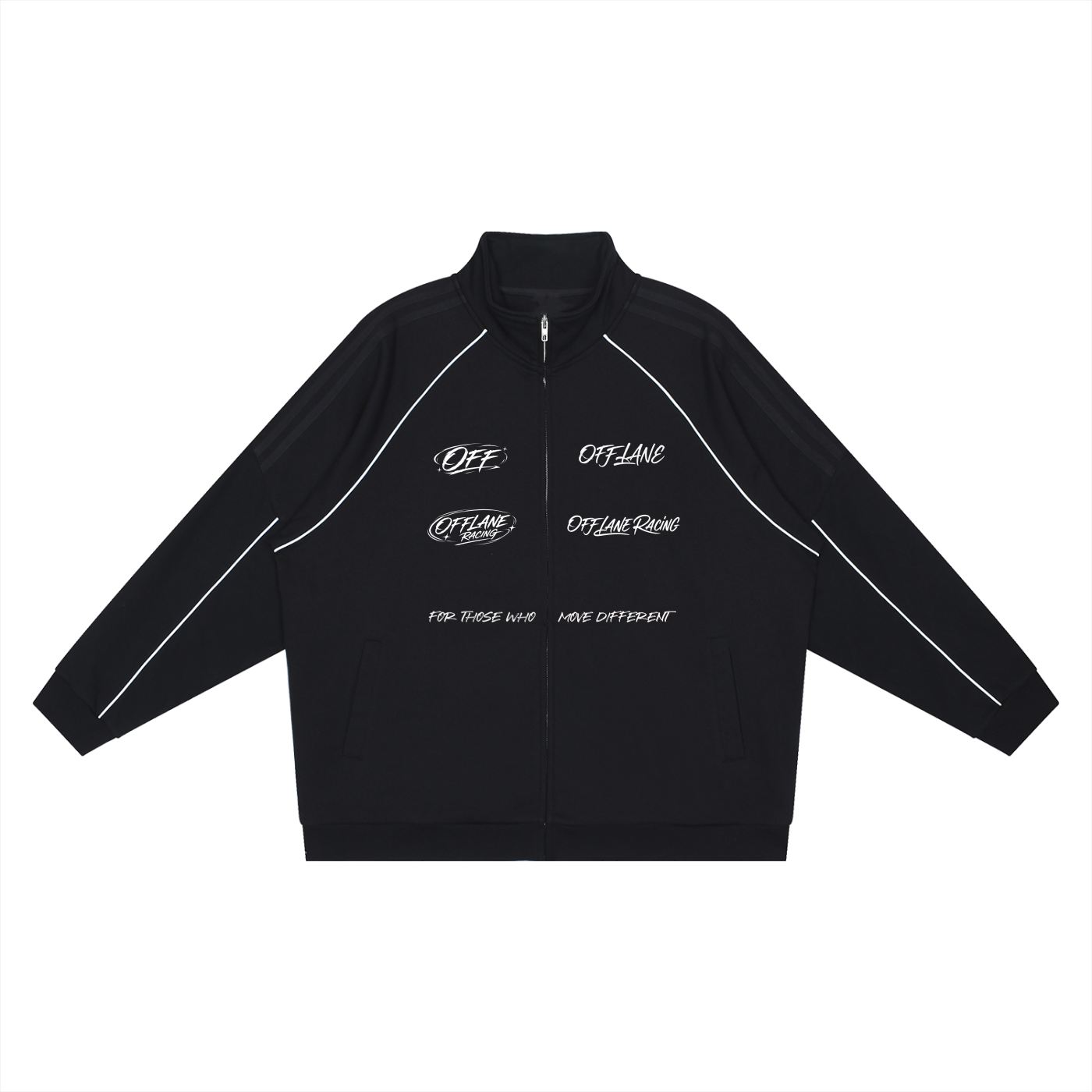 Reflection Striped Raglan Sleeve  Jacket