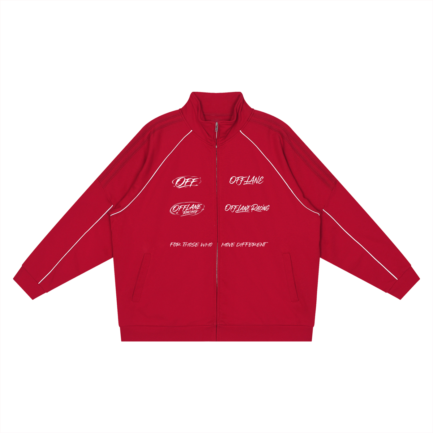 Reflection Striped Raglan Sleeve  Jacket