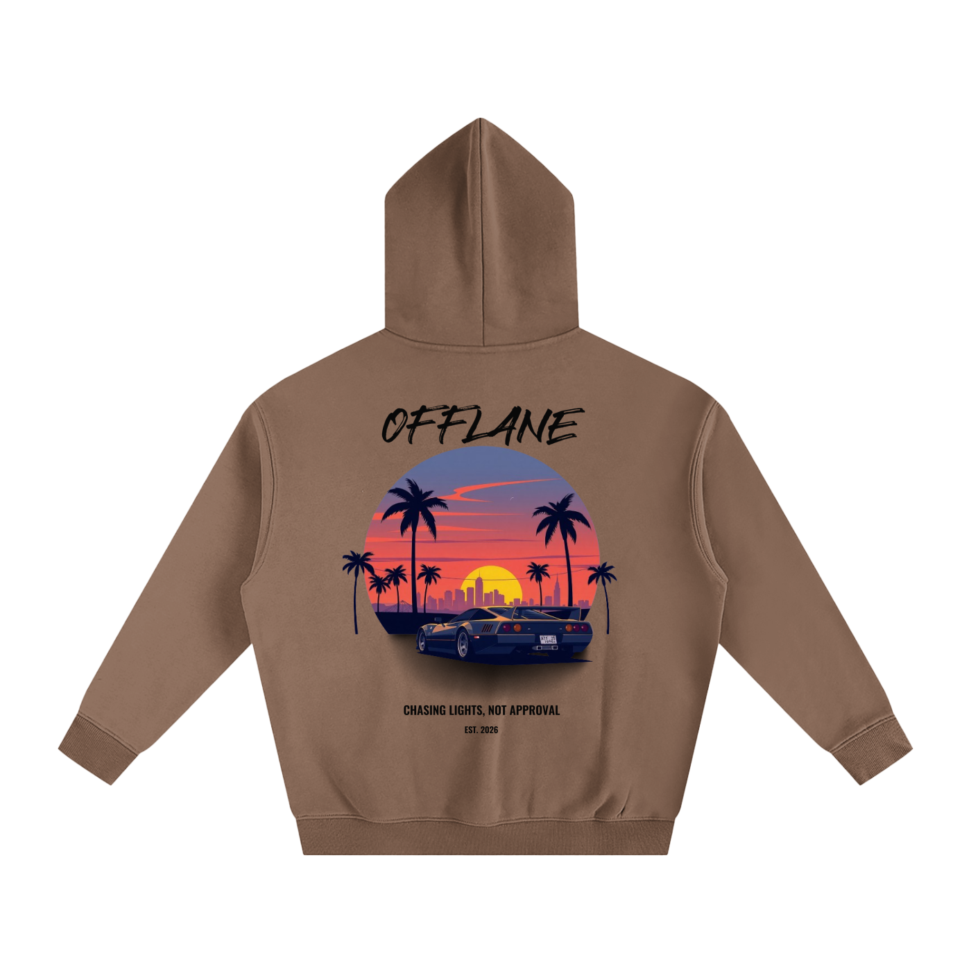OFFLANE-SUNSET CAR HOODIE