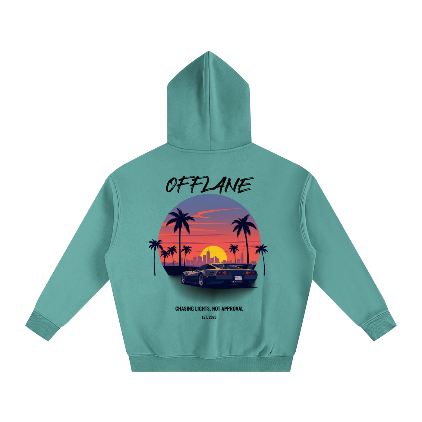 OFFLANE-SUNSET CAR HOODIE