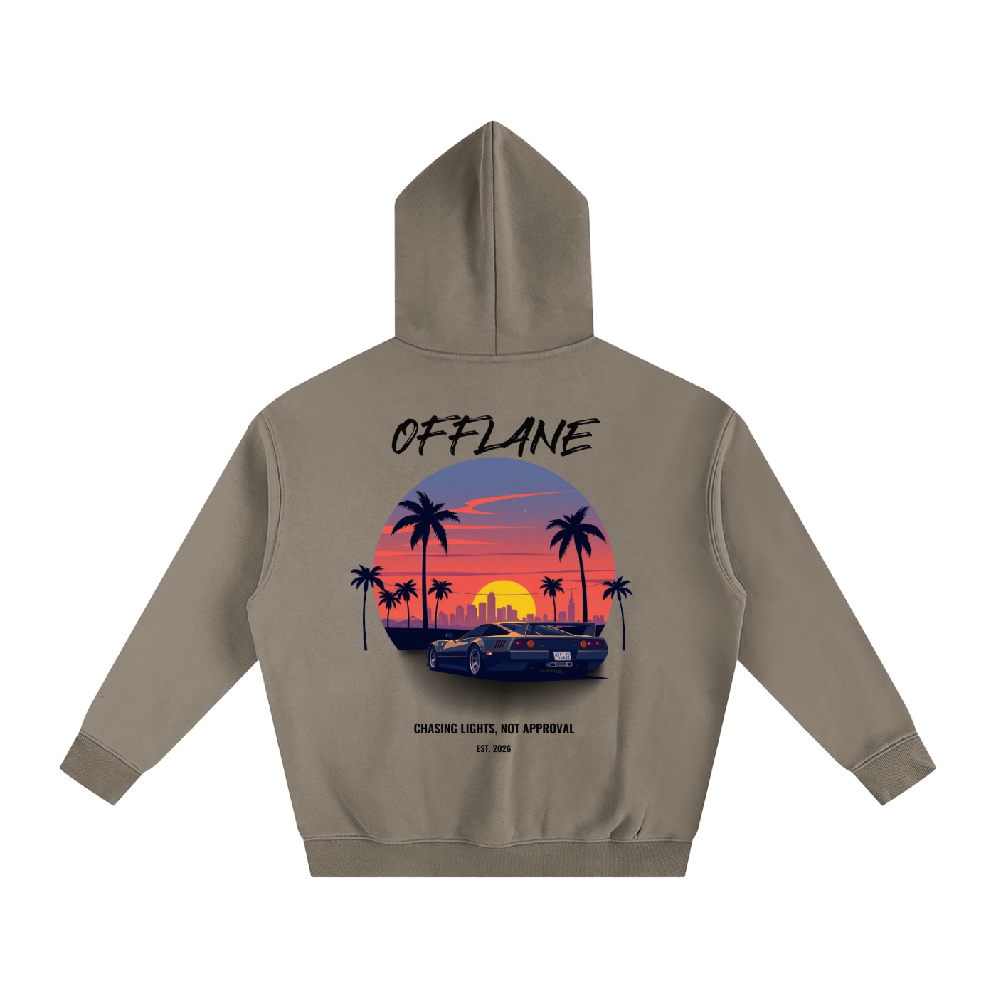 OFFLANE-SUNSET CAR HOODIE