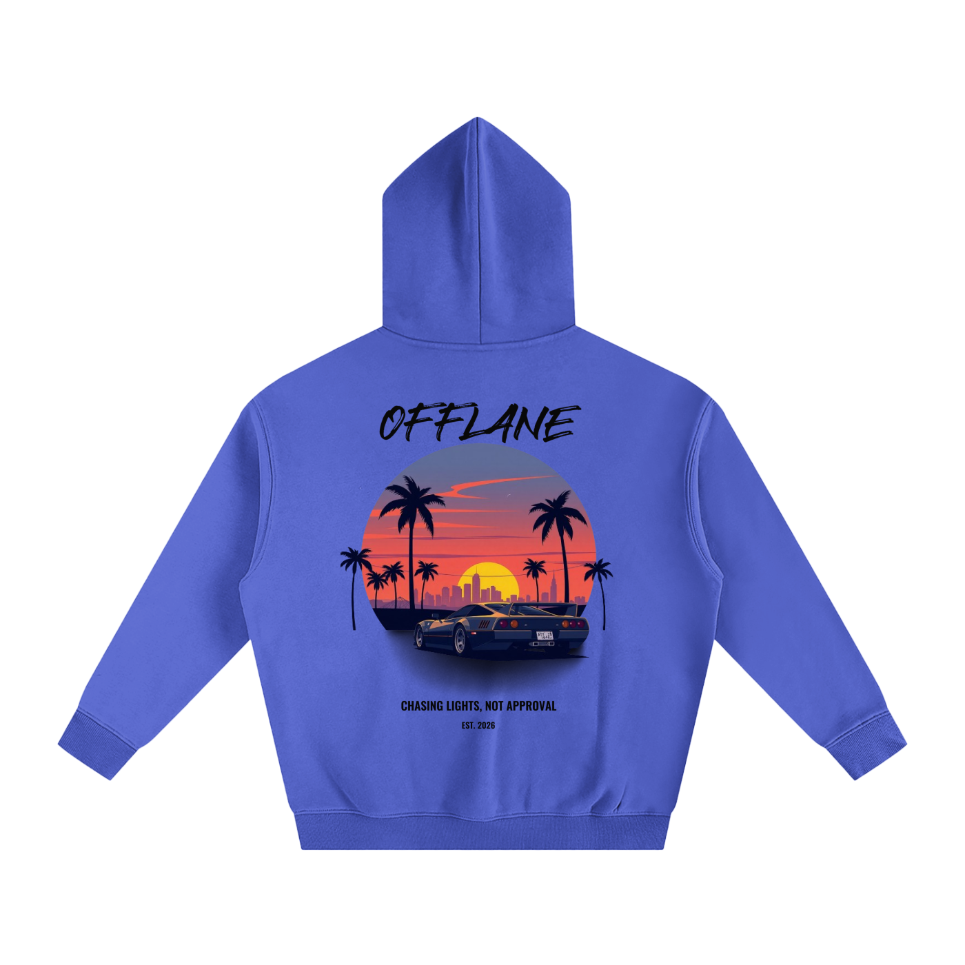 OFFLANE-SUNSET CAR HOODIE
