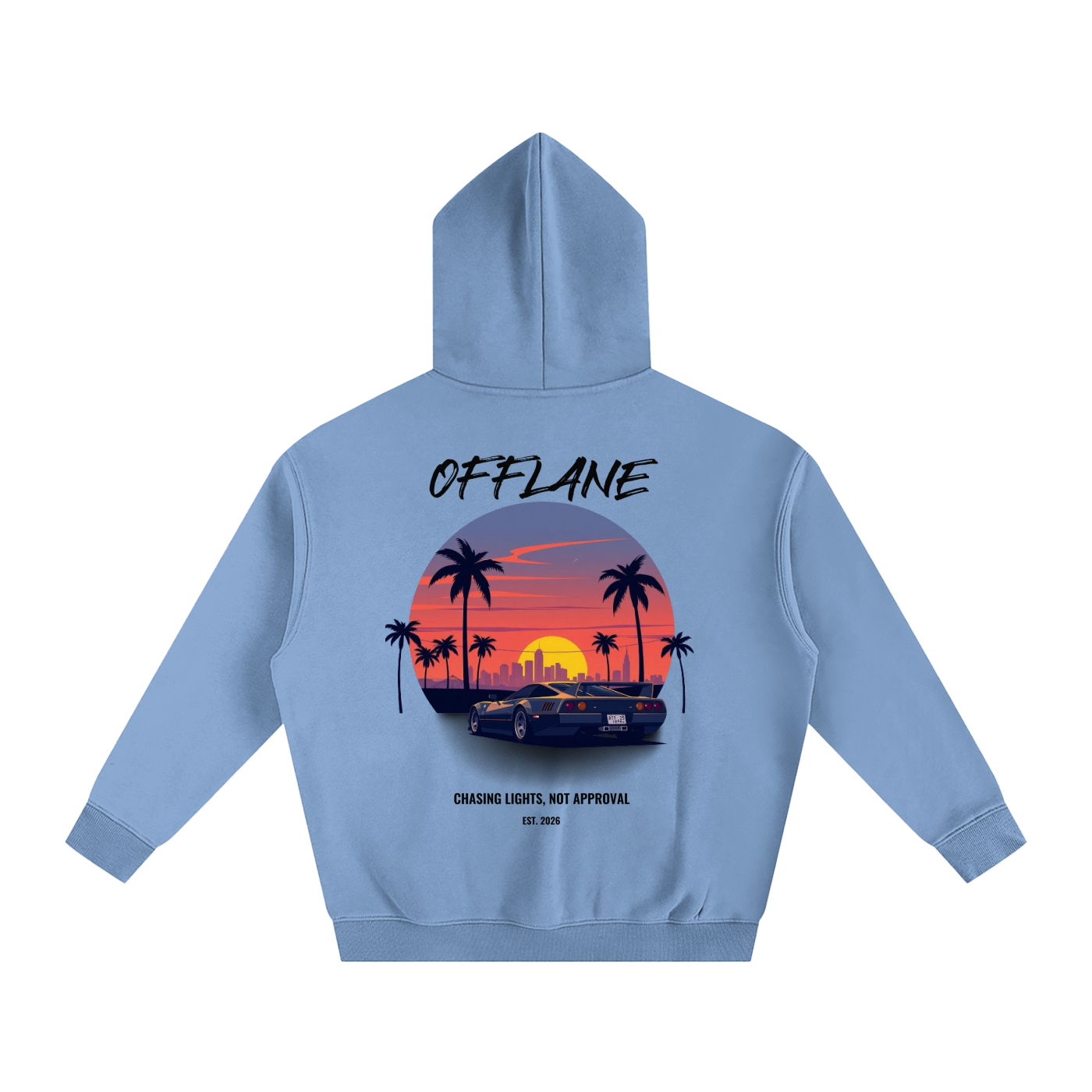 OFFLANE-SUNSET CAR HOODIE