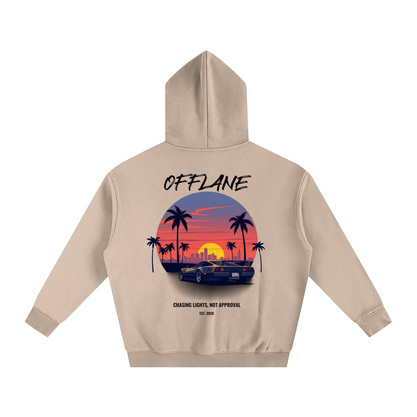 OFFLANE-SUNSET CAR HOODIE